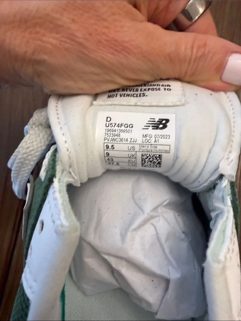 New Balance Green Suede & White Accent Retro Runner